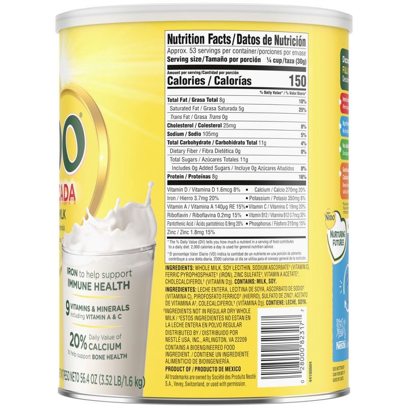 slide 4 of 6, Nestle Nido Fortificada - 56.4oz, 56.4 oz