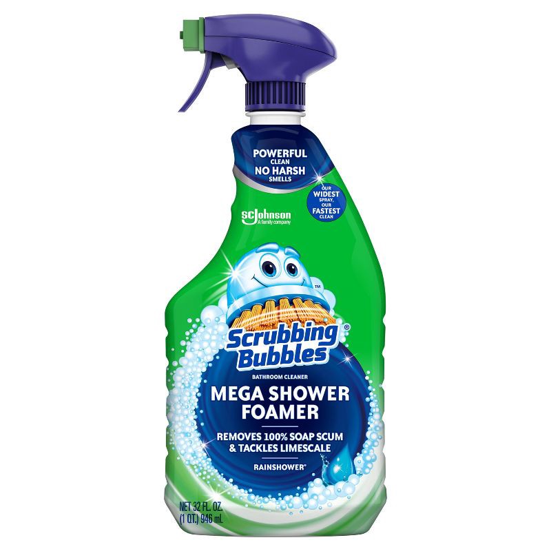 slide 4 of 13, Scrubbing Bubbles Mega Bathroom Shower Cleaner Foam Disinfectant Spray - Rainshower - 32 fl oz, 32 fl oz