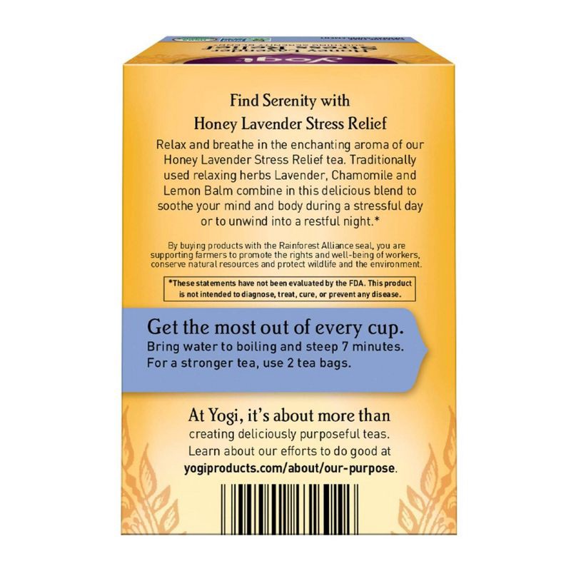 slide 6 of 8, Yogi Tea - Honey Lavender Stress Relief Tea - 16ct, 16 ct