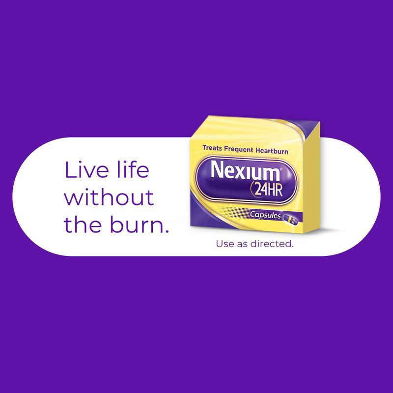 slide 3 of 9, Nexium 24HR Delayed Release Heartburn Relief Capsules with Esomeprazole Magnesium Acid Reducer - 42ct, 42 ct