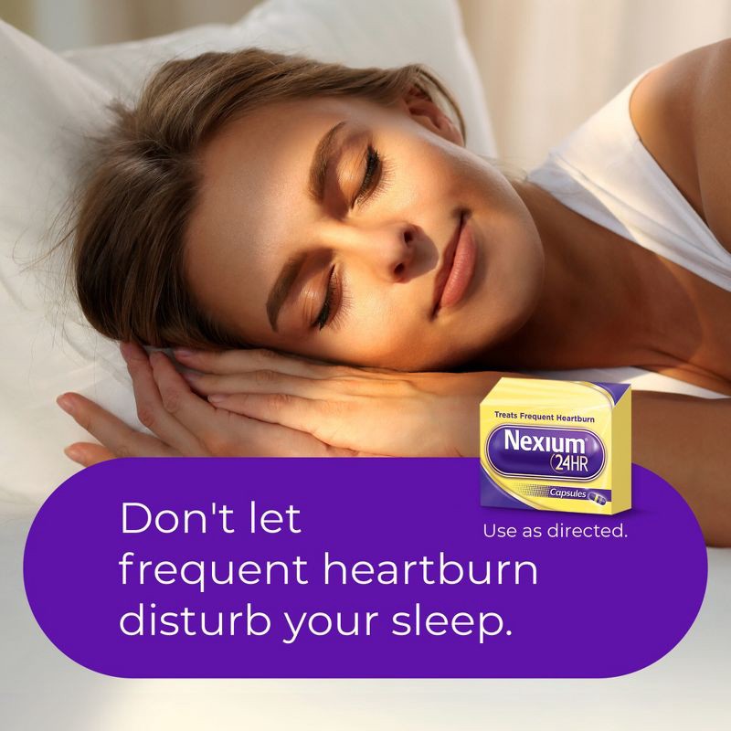 slide 7 of 9, Nexium 24HR Delayed Release Heartburn Relief Capsules with Esomeprazole Magnesium Acid Reducer - 42ct, 42 ct