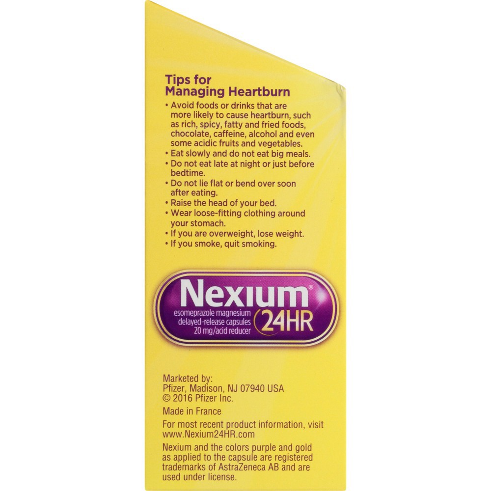 slide 4 of 8, Nexium 24HR Acid Reducer Heartburn Relief Capsules with Esomeprazole Magnesium - 42 Count, 42 ct
