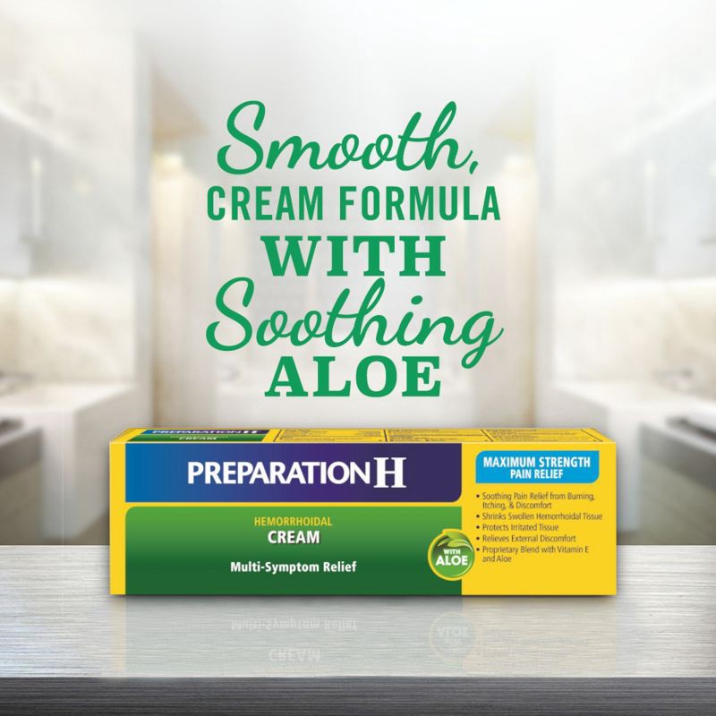 slide 3 of 7, Preparation H Multi-Symptom Relief Hemorrhoidal Cream with Aloe - 0.9oz, 0.9 oz