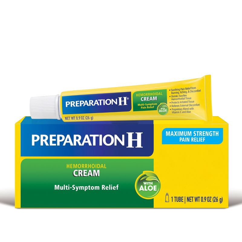 slide 1 of 7, Preparation H Multi-Symptom Relief Hemorrhoidal Cream with Aloe - 0.9oz, 0.9 oz