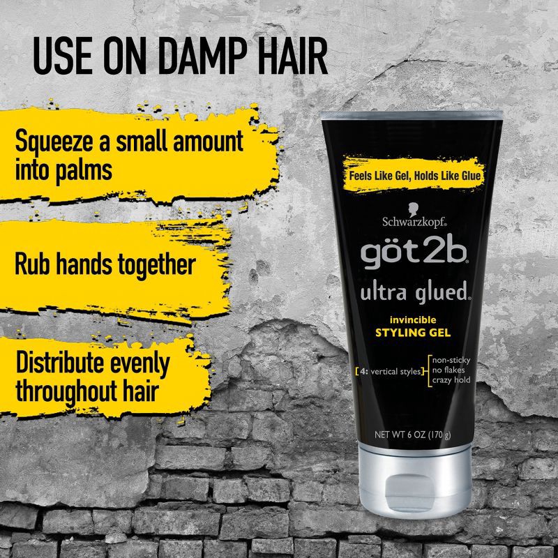 slide 6 of 12, Got2B Göt2b Ultra Glued Invincible Styling Gel - 6oz, 6 oz