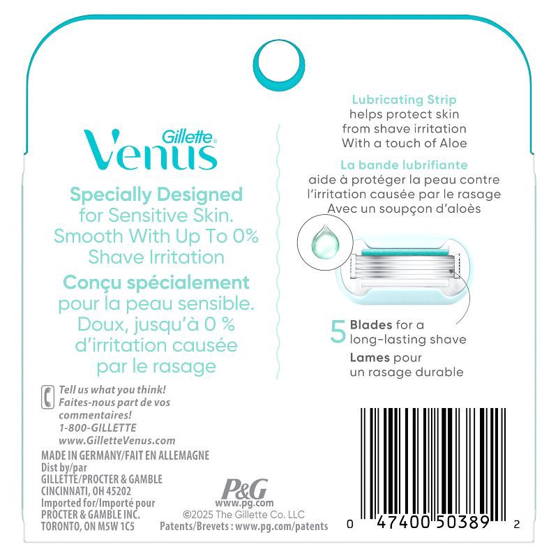 slide 10 of 10, Venus Deluxe Smooth Sensitive Women's Razor Blade Refills - 4ct, 4 ct