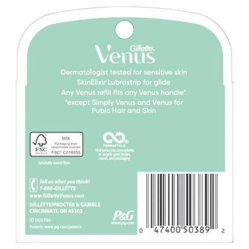 slide 9 of 9, Venus Deluxe Smooth Sensitive Women's Razor Blade Refills - 4ct, 4 ct