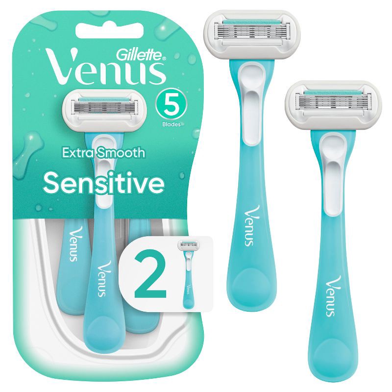 slide 1 of 13, Venus Extra Smooth Sensitive Women's Disposable Razors - 2ct, 2 ct