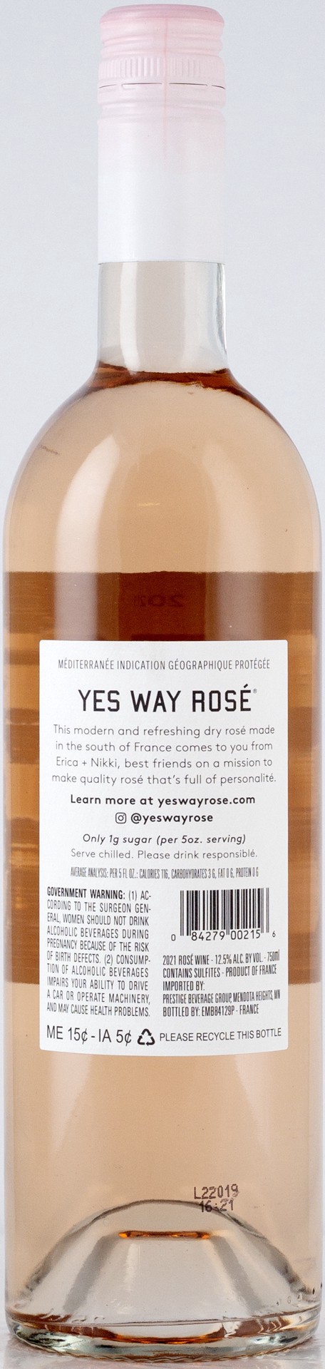 slide 2 of 4, Yes Way Rose Wine 750 ml, 750 ml