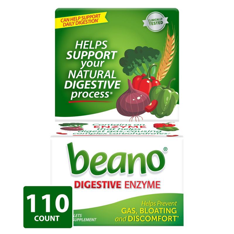 slide 1 of 8, Beano Ultra 800 Gas Relief Prevention and Digestive Enzyme Supplement - 110ct, 110 ct