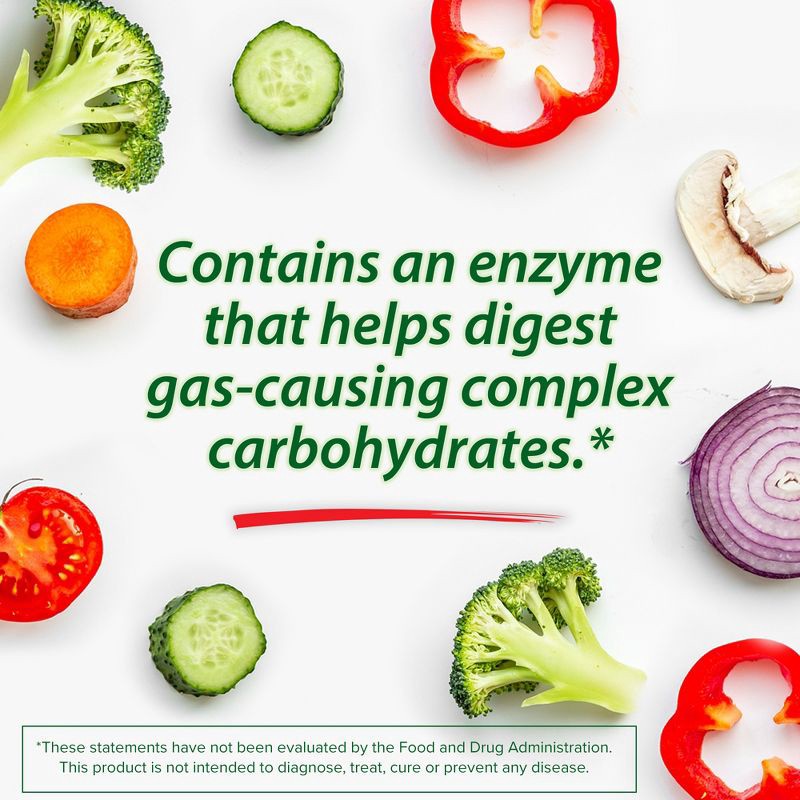 slide 4 of 8, Beano Ultra 800 Gas Relief Prevention and Digestive Enzyme Supplement - 110ct, 110 ct