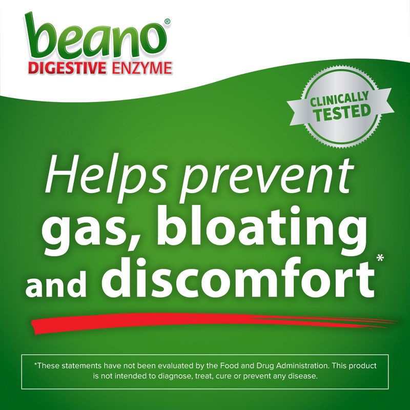 slide 5 of 8, Beano Ultra 800 Gas Relief Prevention and Digestive Enzyme Supplement - 110ct, 110 ct