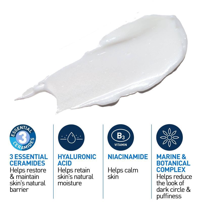 slide 4 of 9, CeraVe Under Eye Cream Repair for Dark Circles and Puffiness - .5oz, 0.5 oz