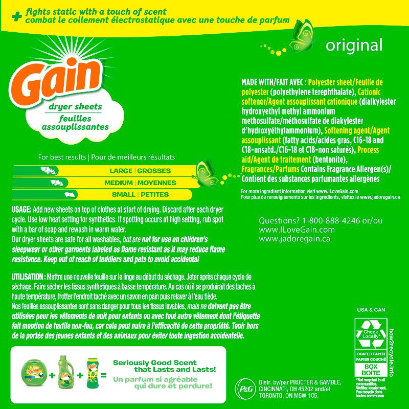 slide 9 of 9, Gain Original Dryer Sheets and Balls - 240ct, 240 ct