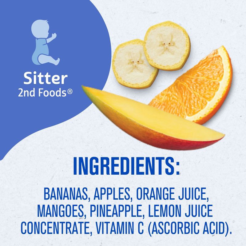 slide 9 of 9, Gerber Baby Food Stage 2 Banana Orange Medley Puree Tub - 4oz/2ct, 2 ct; 4 oz
