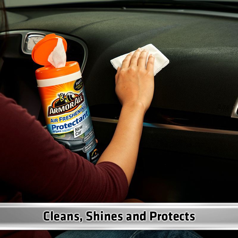 slide 7 of 8, Armor All 25ct New Car Wipes Automotive Protector: Car Cleaning Supplies, Cleaner, Wipes, Removes Dirt & Soil, 25 ct