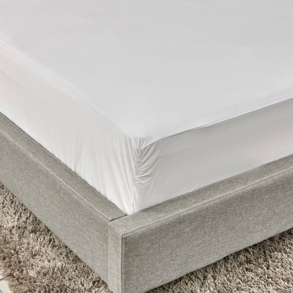 slide 3 of 5, Twin Waterproof Mattress Protector White - AllerEase, 1 ct