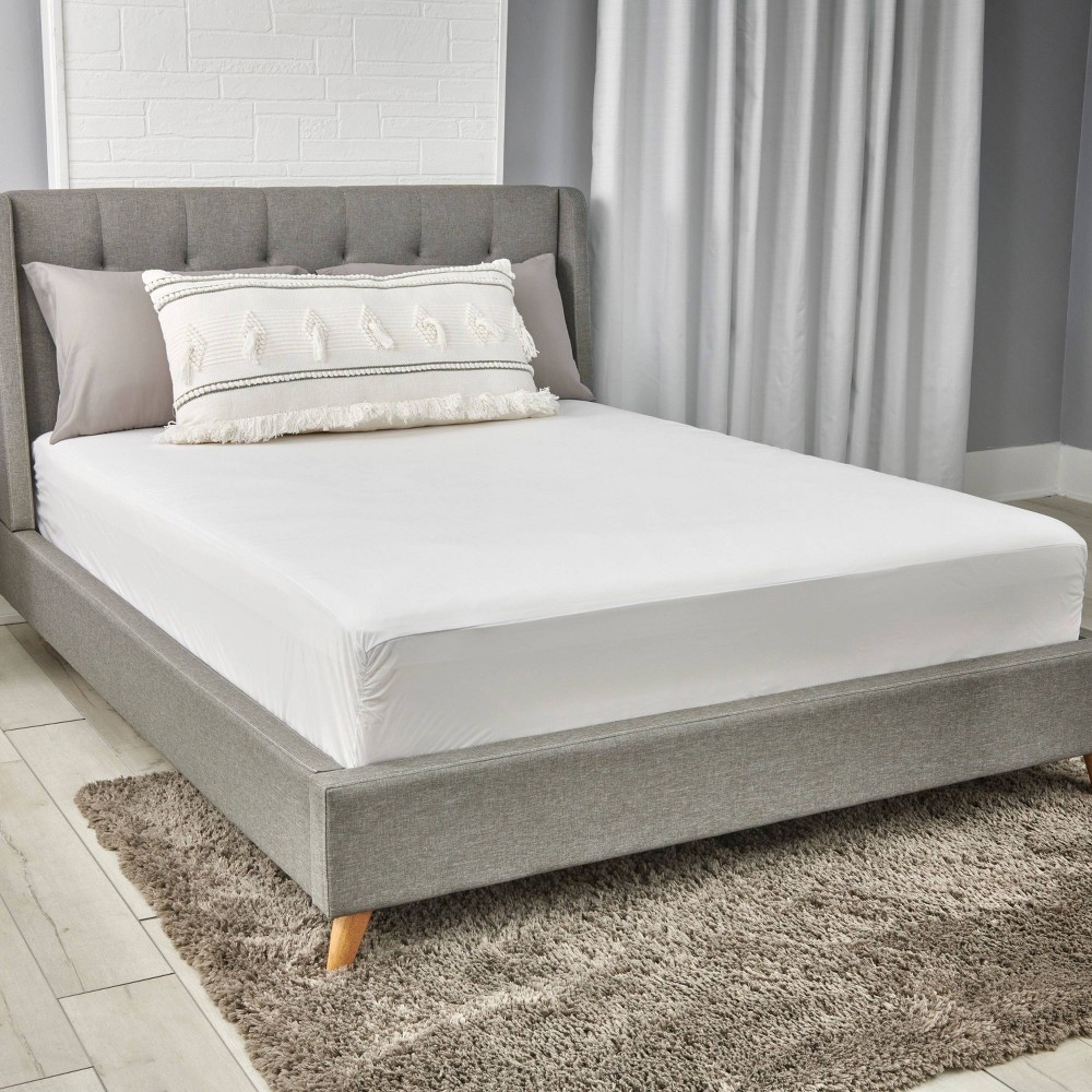 slide 5 of 5, Twin Waterproof Mattress Protector White - AllerEase, 1 ct