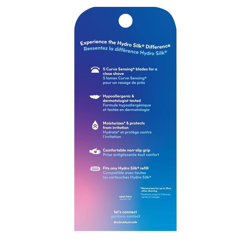 slide 2 of 9, Schick Hydro Silk Sensitive Women's Razor - 1 Razor Handle & 2 Refills, 1 ct