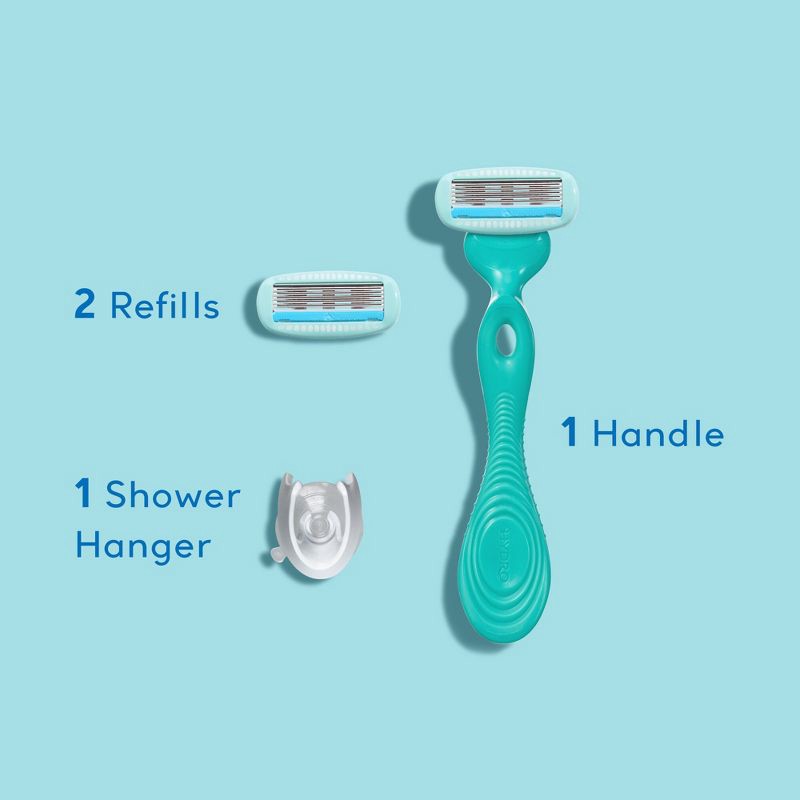 slide 9 of 9, Schick Hydro Silk Sensitive Women's Razor - 1 Razor Handle & 2 Refills, 1 ct