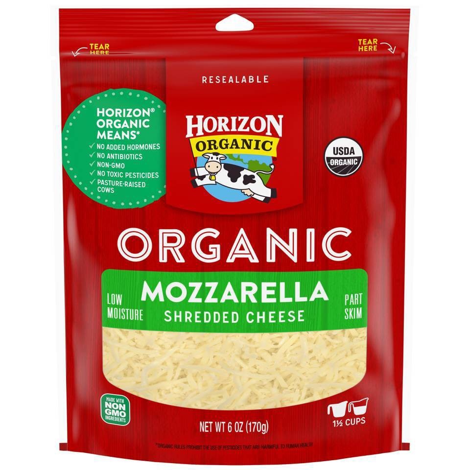 slide 1 of 1, Horizon Organic Shreds Mozzarella Cheese, 6 oz