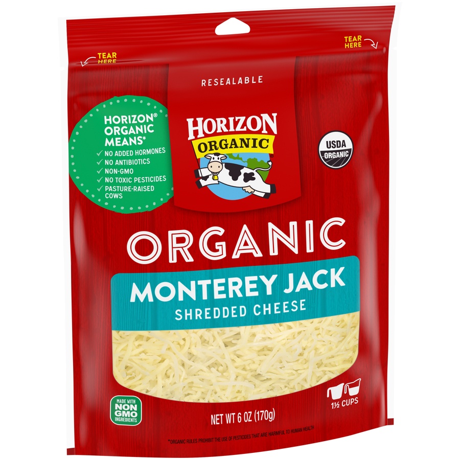 slide 6 of 8, Horizon Organic Monterey Jack Shredded Cheese, 6 oz