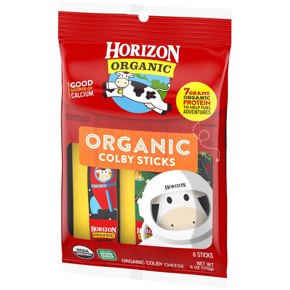 slide 7 of 8, Horizon Organic Organic Colby Cheese Sticks, 6 oz