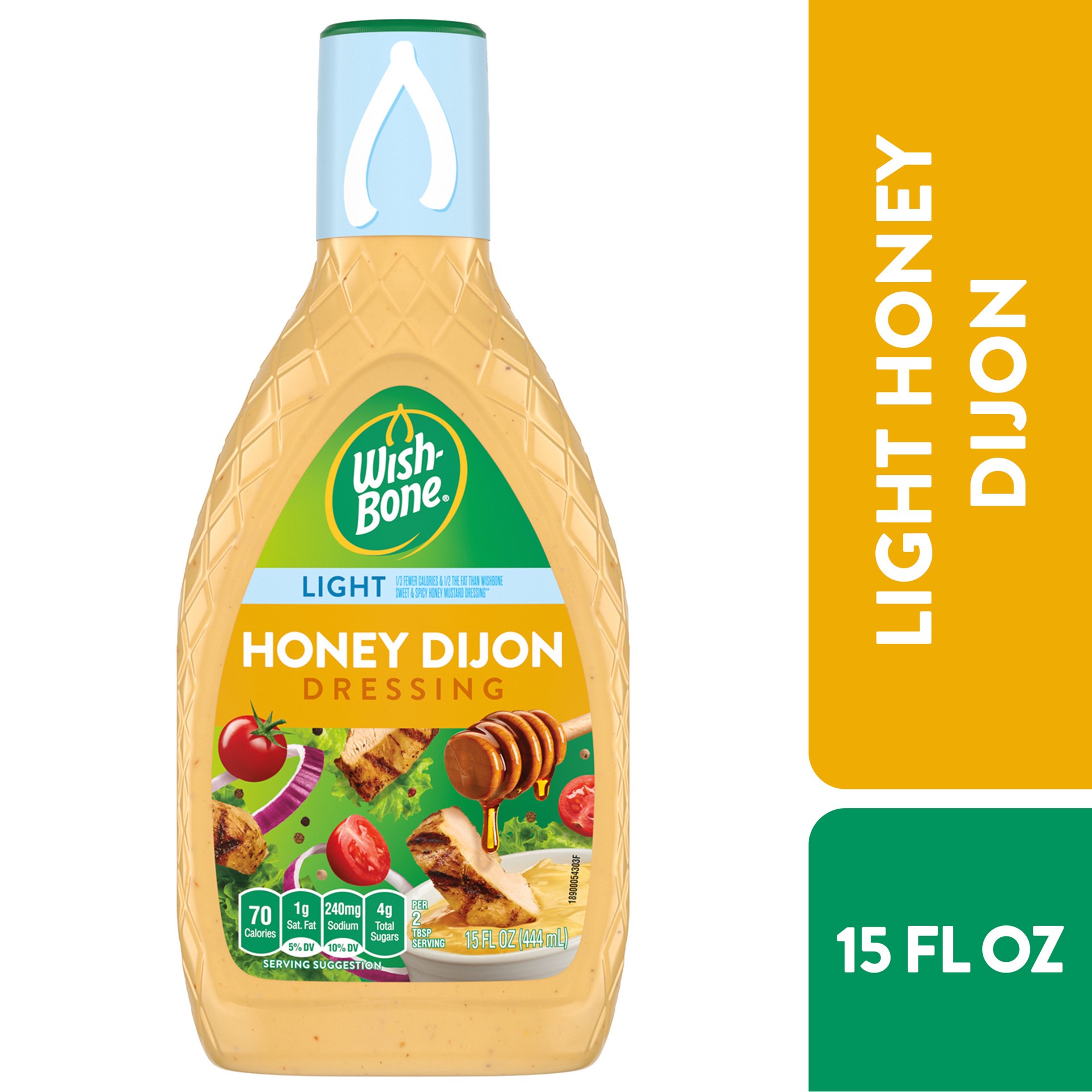 slide 1 of 5, Wish-Bone Light Honey Dijon Dressing 15 fl oz, 15 fl oz