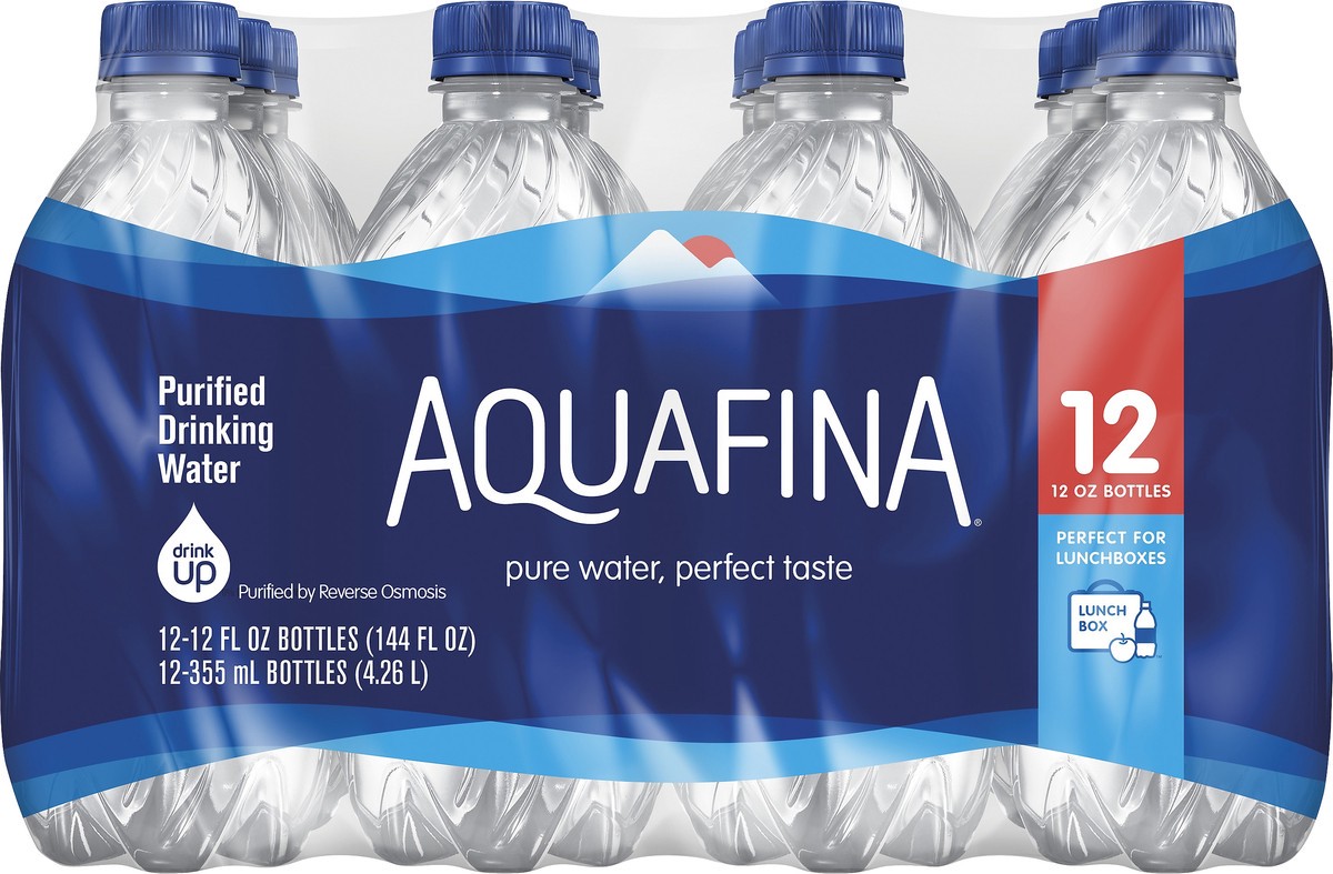 slide 4 of 5, Aquafina Purified Drinking Water - 12 ct, 12 ct