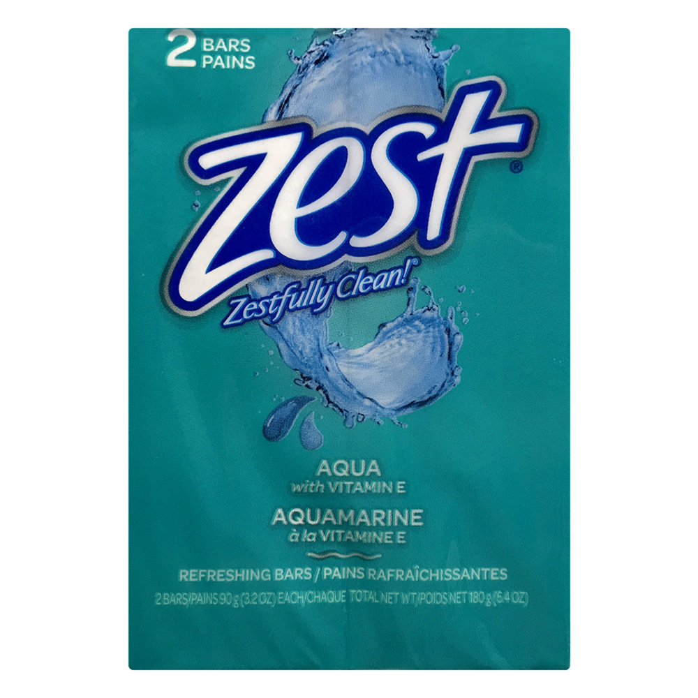 slide 1 of 1, Zest Aqua With Vitamin E Soap Bars, 2 ct; 6.3 oz