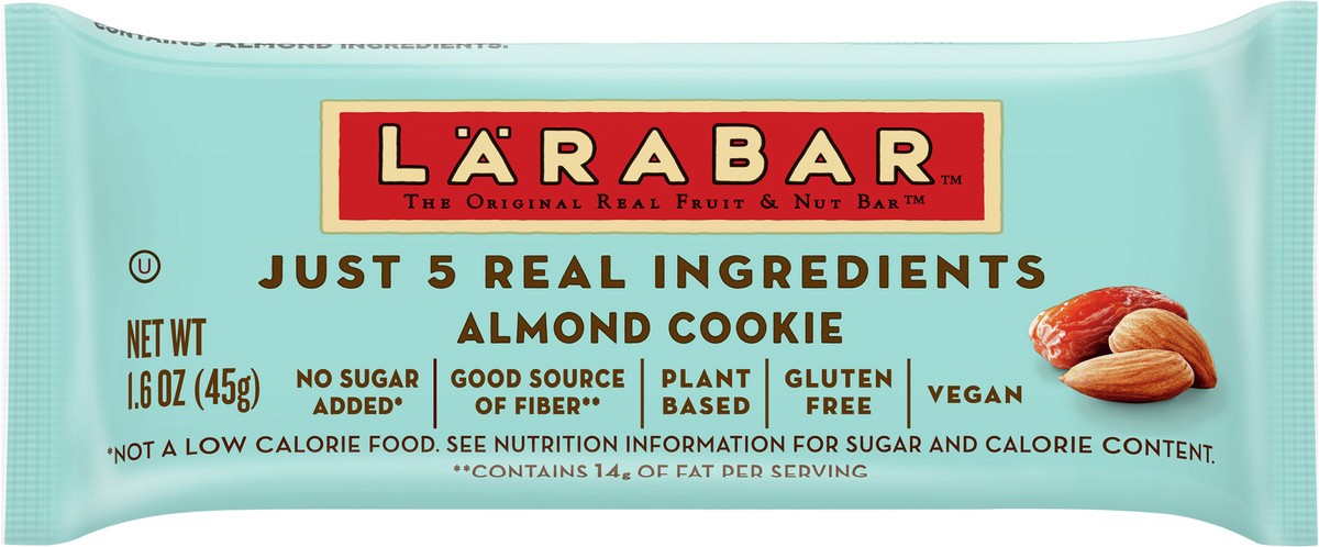 slide 4 of 13, LÄRABAR Almond Cookie Fruit & Nut Bar, 1.6 oz