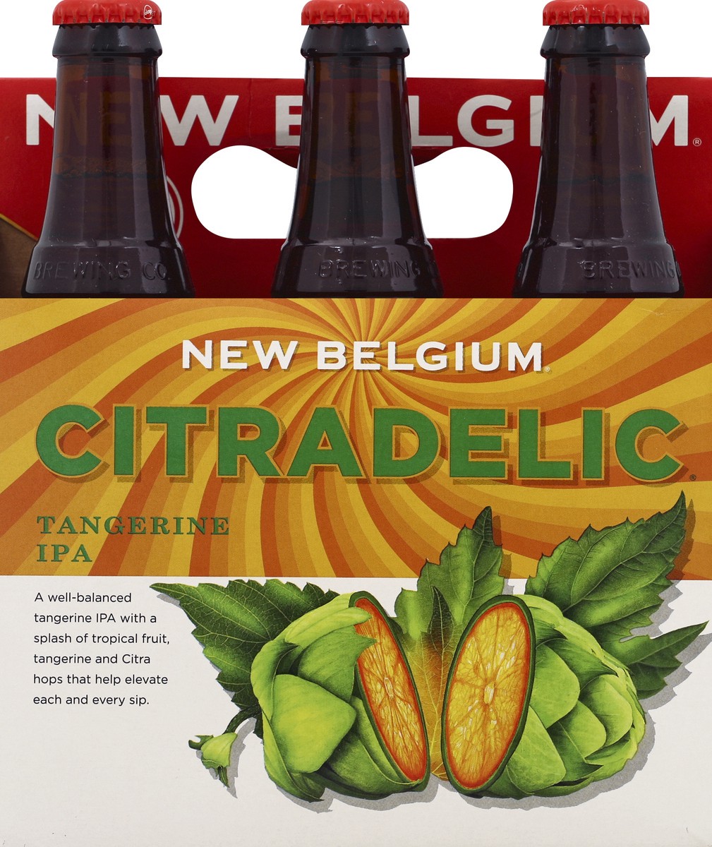 slide 6 of 7, New Belgium Citradelic IPA Bottles, 6 ct; 12 oz