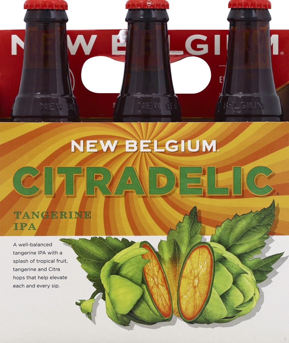 slide 3 of 7, New Belgium Citradelic IPA Bottles, 6 ct; 12 oz