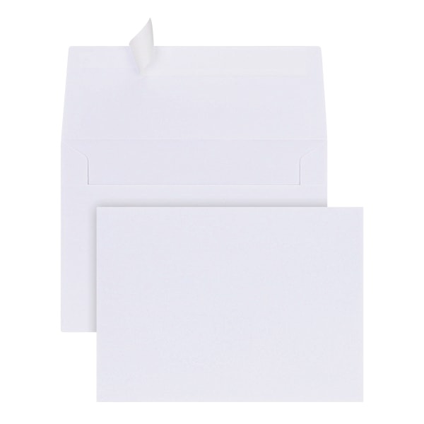 slide 1 of 4, Office Depot Brand Photo Envelopes 4&Rdquo; X 6&Rdquo; Photos, Clean Seal, White, Box Of 50, 50 ct