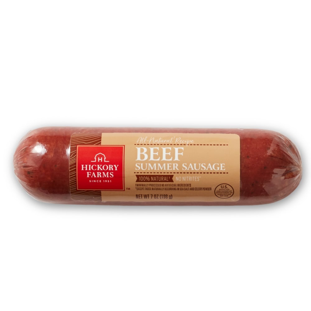 slide 1 of 1, Hickory Farms All Natural Beef Summer Sausage, 7 oz