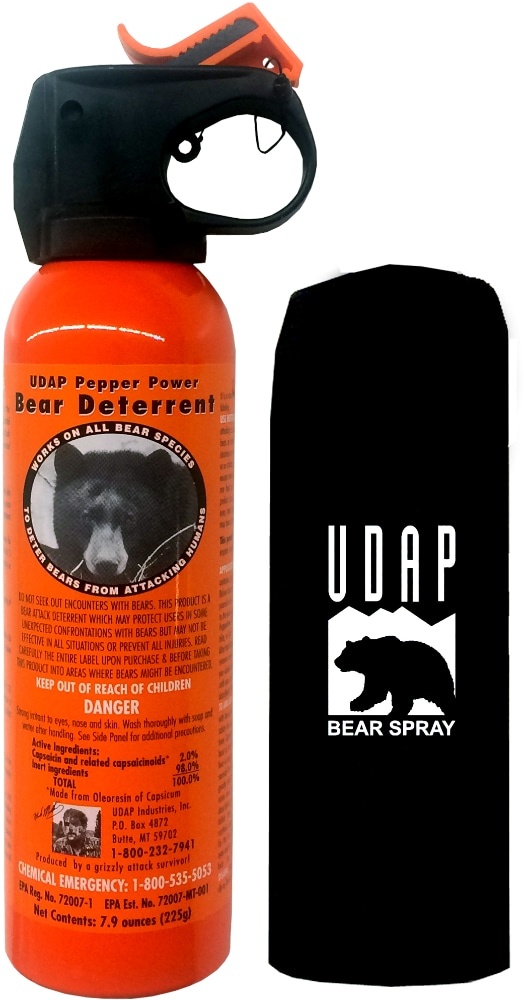 slide 1 of 1, Udap Safety Orange Bear Spray With Hip Holster, 7.9 oz