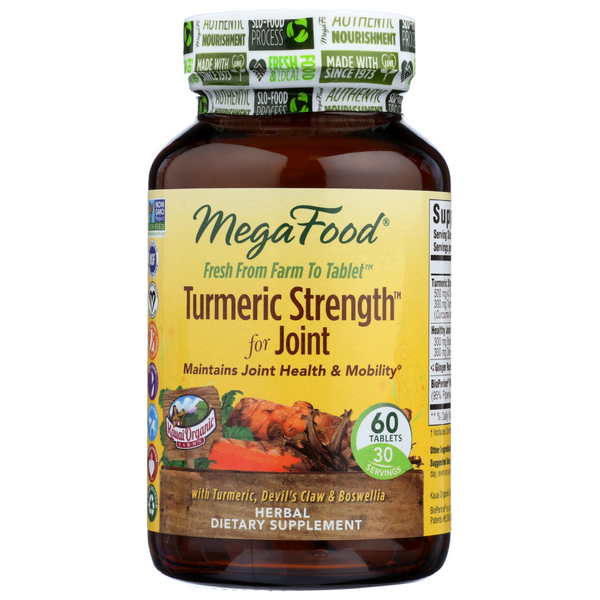 slide 1 of 1, MegaFood Extra Strength Turmeric Curcumin For Joints, 60 ct