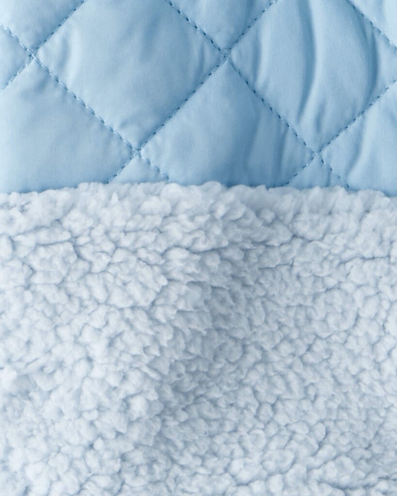 slide 2 of 2, Carter's Carters Baby Girl Sherpa Hooded Zip-Up Jacket - Blue Blue 12M, 1 ct