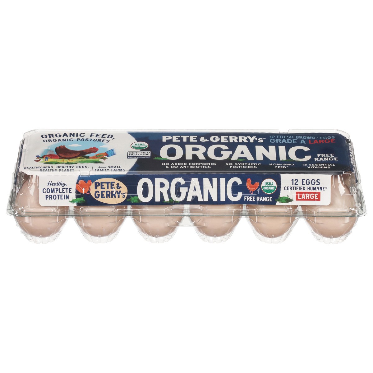 slide 1 of 9, Pete and Gerry's Organic Free Range Brown Eggs Large 12 ea, 12 ct