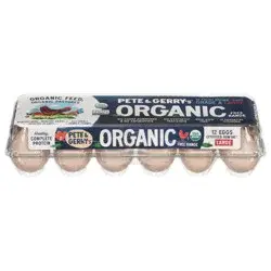 Pete and Gerry's Organic Free Range Brown Eggs Large 12 ea