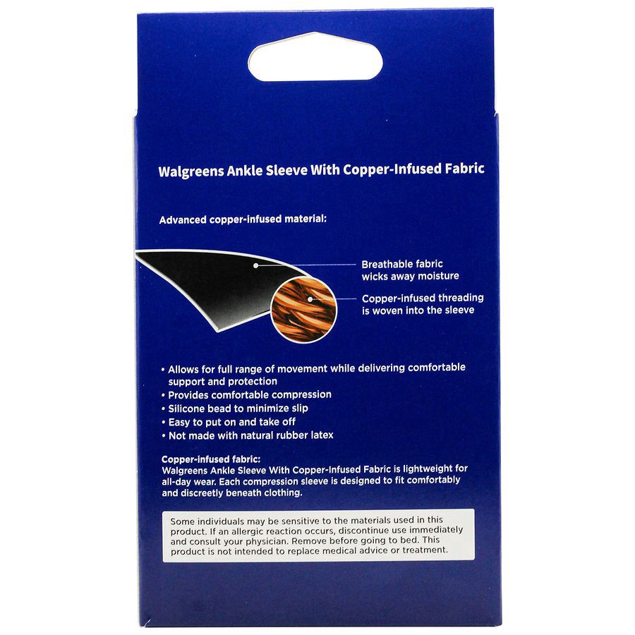 slide 2 of 4, Walgreens Medium/Large Compression Ankle Sleeve, 1 ct