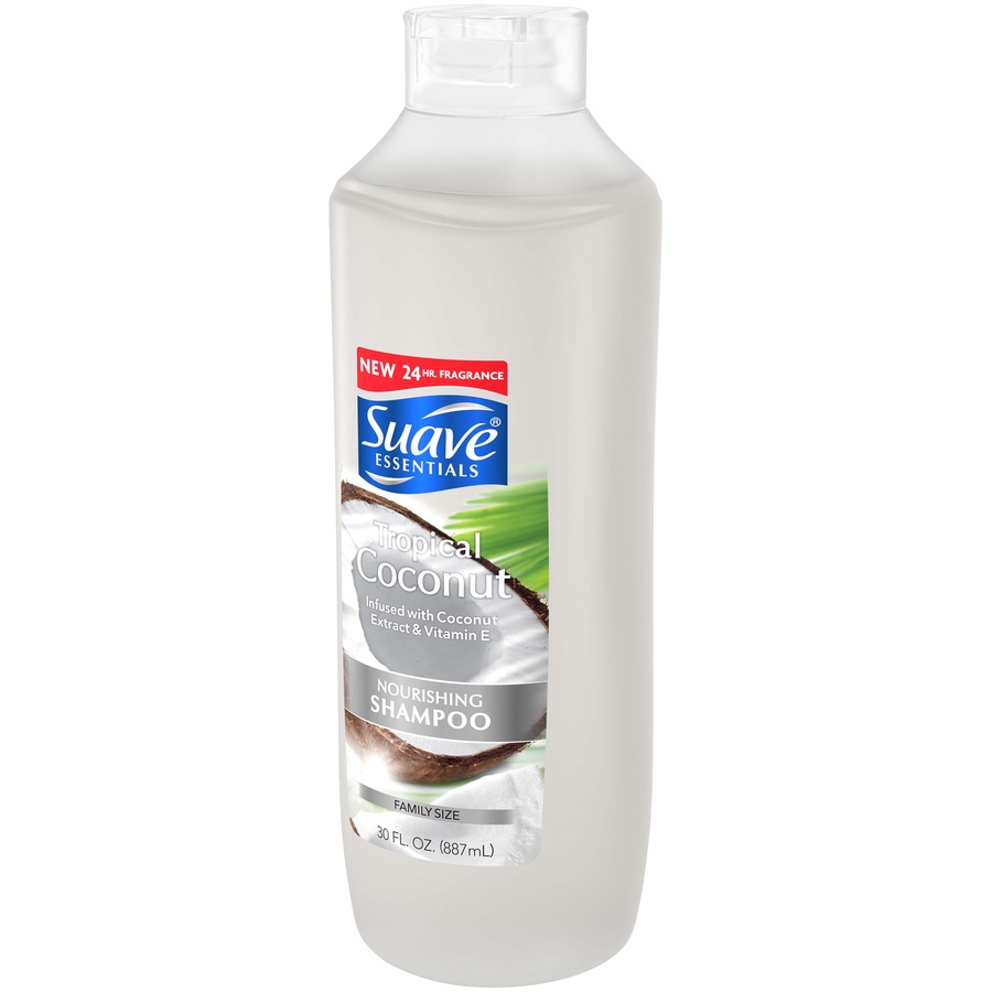 slide 3 of 4, Suave Essentials Nourishing Shampoo for Dry Hair Tropical Coconut - 30 fl oz, 30 fl oz