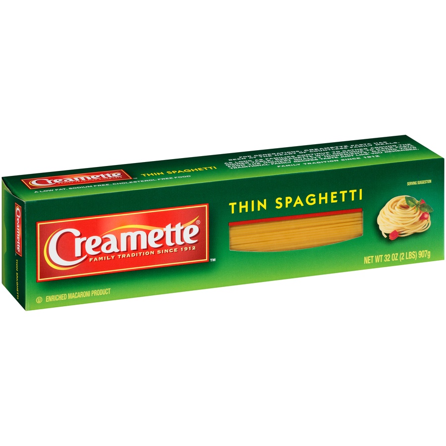 slide 2 of 8, Creamette Thin Spaghetti, 32 oz