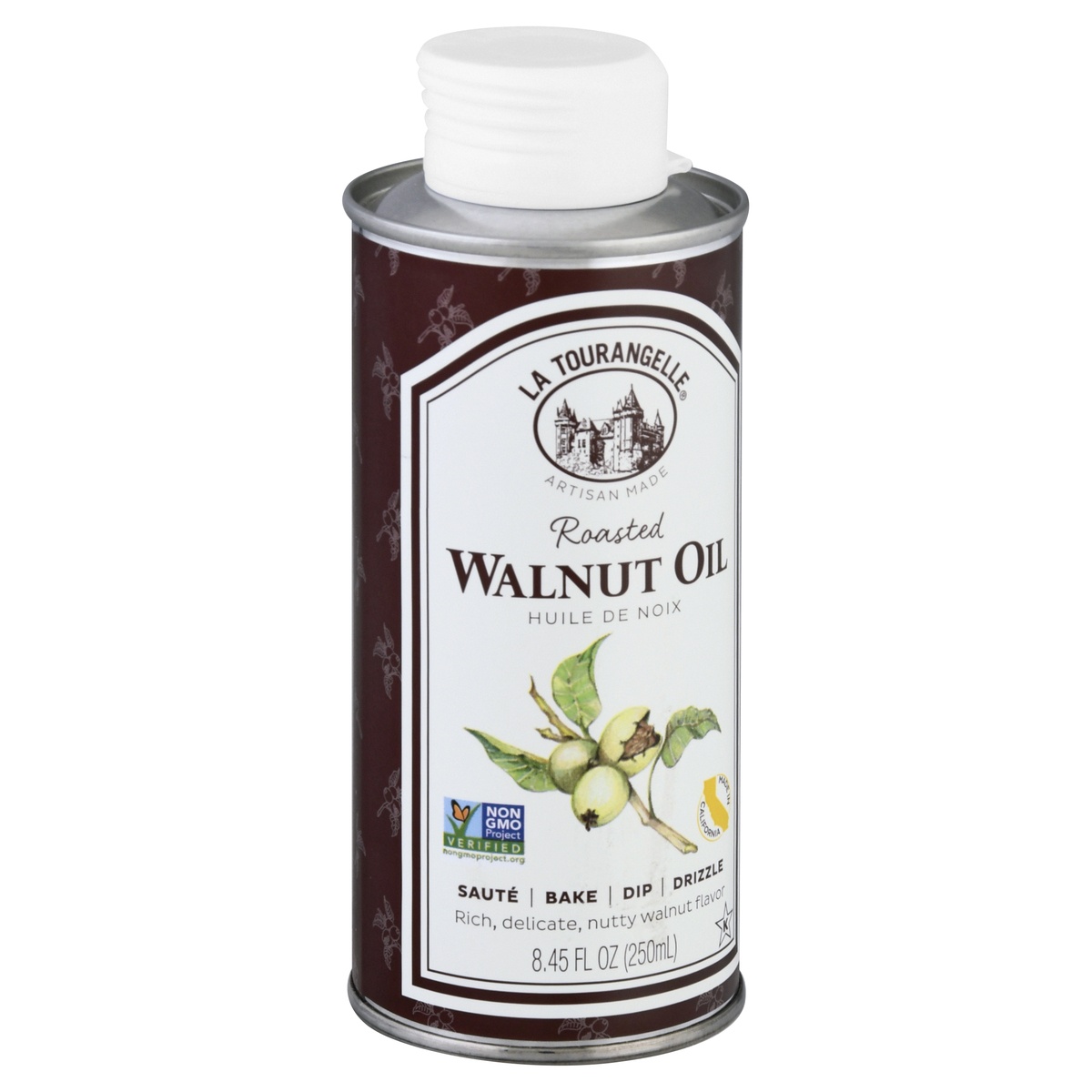 slide 5 of 9, La Tourangelle Roasted Walnut Oil, 8.45 oz