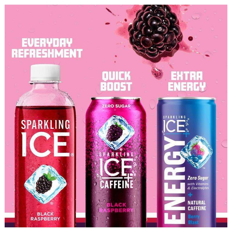 slide 6 of 6, Sparkling Ice Black Raspberry - 17 fl oz Bottle, 17 fl oz