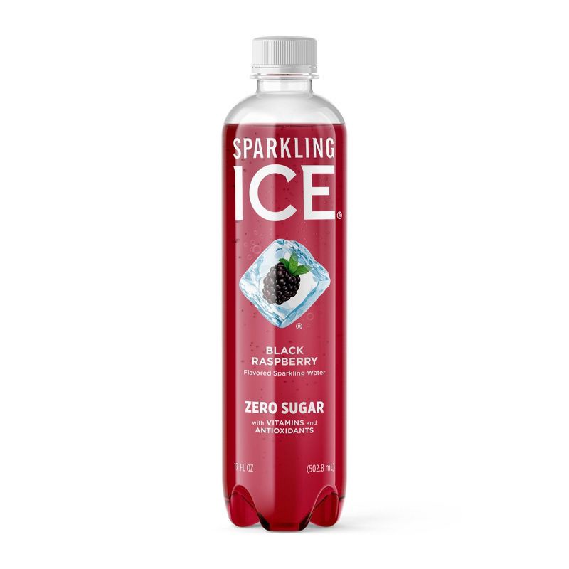 slide 1 of 6, Sparkling Ice Black Raspberry - 17 fl oz Bottle, 17 fl oz