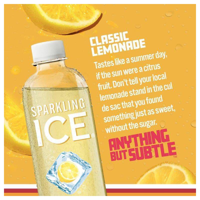 slide 2 of 6, Sparkling Ice Classic Lemonade - 17 fl oz Bottle, 17 fl oz