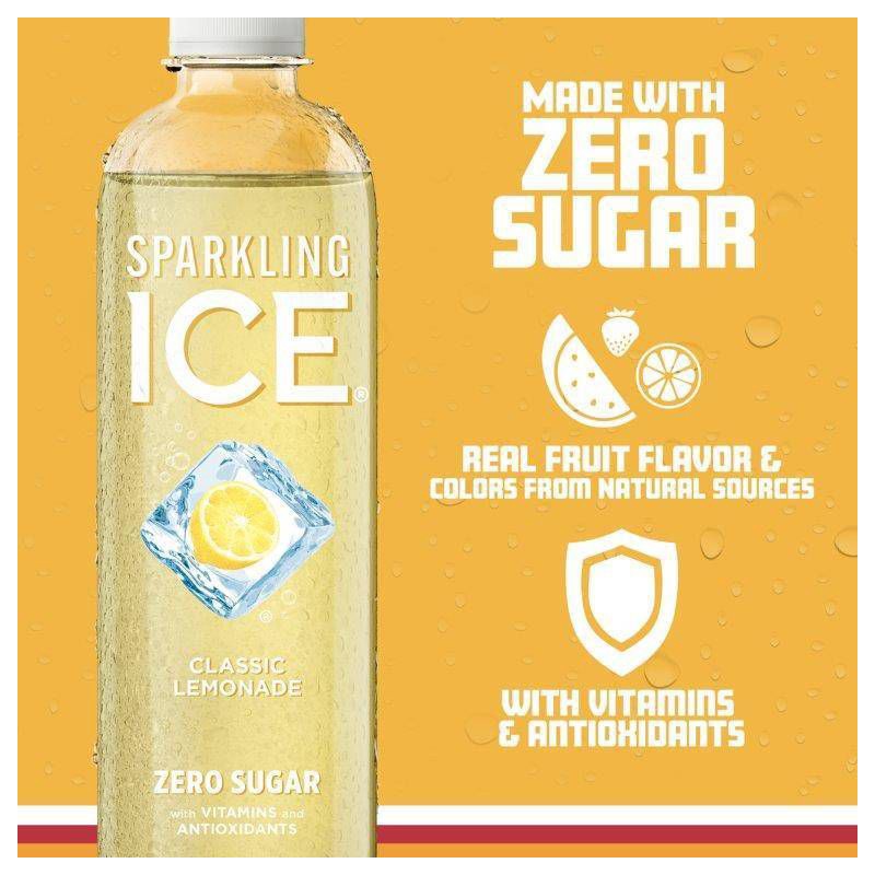 slide 3 of 6, Sparkling Ice Classic Lemonade - 17 fl oz Bottle, 17 fl oz