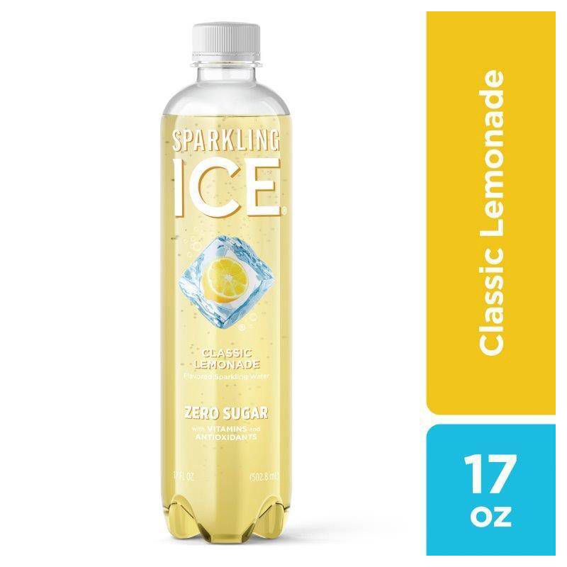 slide 1 of 6, Sparkling Ice Classic Lemonade - 17 fl oz Bottle, 17 fl oz