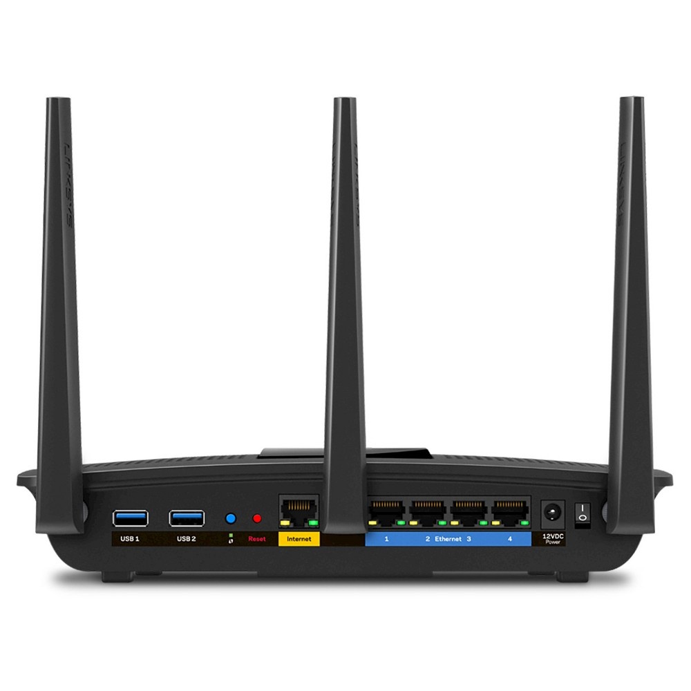 slide 2 of 2, Linksys MAX-STREAM AC1900 Dual-Band MU-MIMO Smart Wi-Fi Gigabit Router, Qualcomm IPQ 1.4GHz Dual Core Processor, Ideal For 4K TV (EA7500), 1 ct